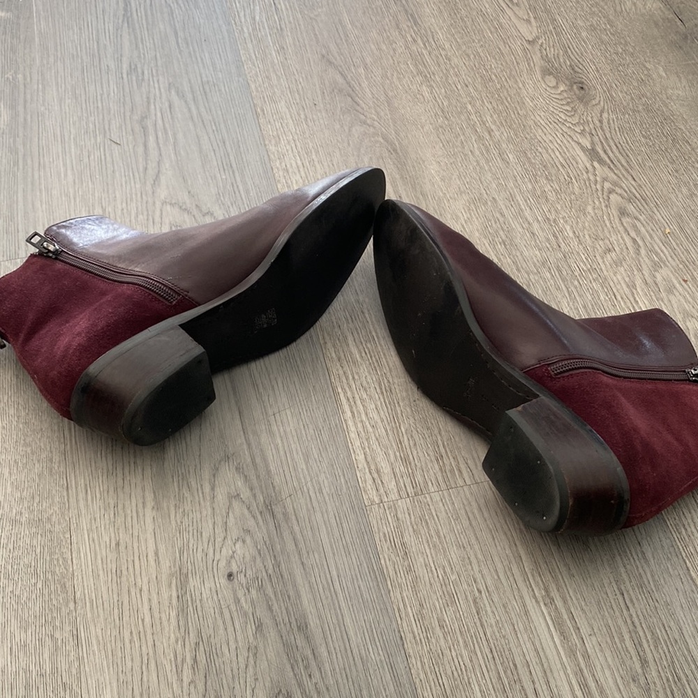 Coach Carmen Leather/Suede Ankle Booties - Picture 9 of 12